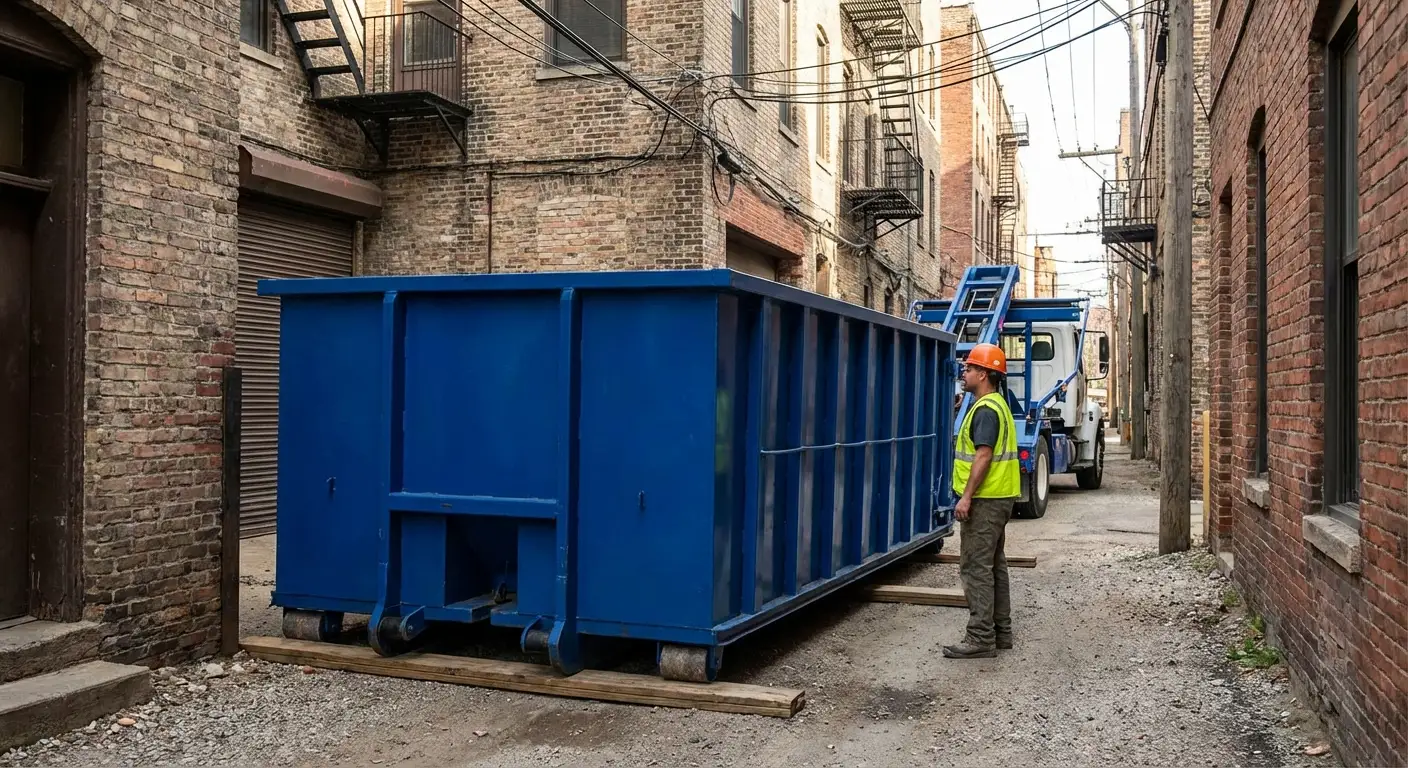 Narrow alley access challenges in Carlsbad
